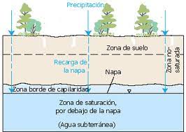 nivel freático - capa freática - zona de saturación